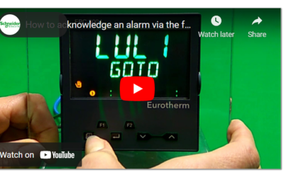 How to: acknowledge an alarm via the front panel of an Eurotherm EPC3000