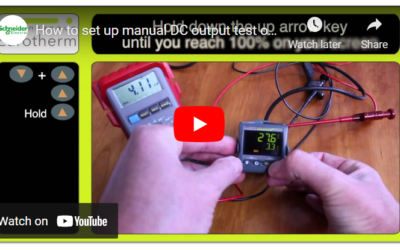 How to set up manual DC output test on a Eurotherm 3200 Controller
