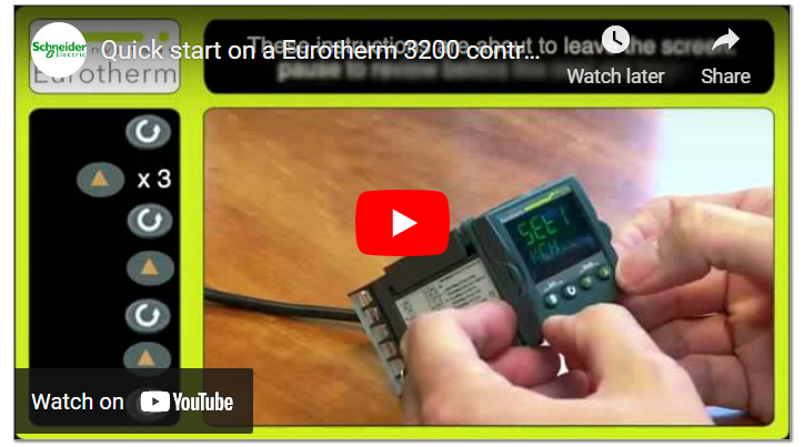 Changing the Screen Display on a Eurotherm 3200 Controller