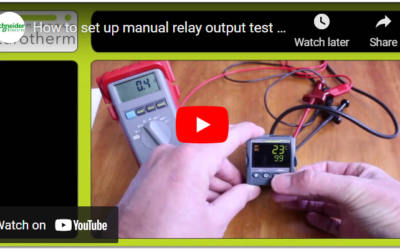 How to set up manual relay output test on a Eurotherm 3200 Controller