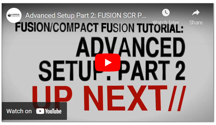 Advanced Setup Part 2: FUSION SCR Power Controller