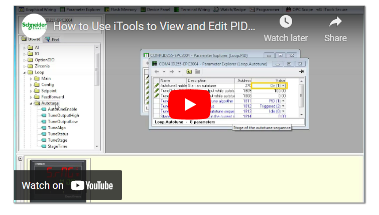 How to Use iTools to View and Edit PID and Autotune Parameters on a Eurotherm EPC3000