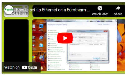 How to set up Ethernet on a Eurotherm 3504 Controller