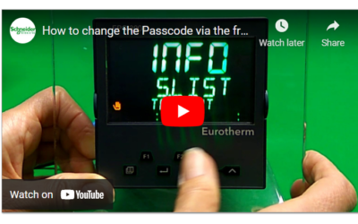 How to change the Passcode via the front panel of a Eurotherm EPC3000
