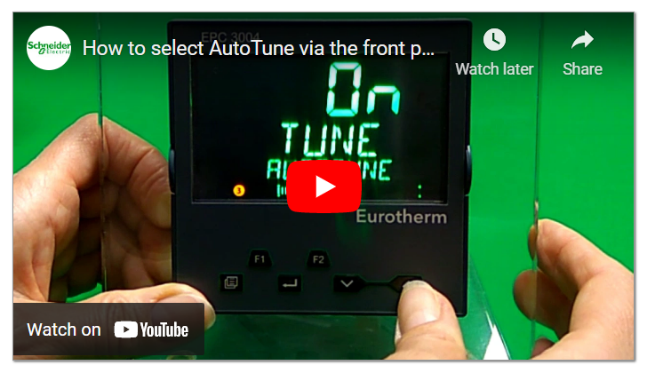 How to: Select AutoTune via the front panel of a Eurotherm EPC3000