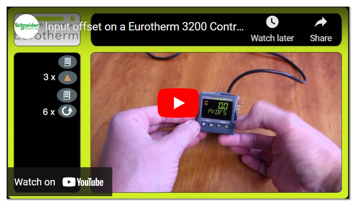 Input offset on a Eurotherm 3200 Controller