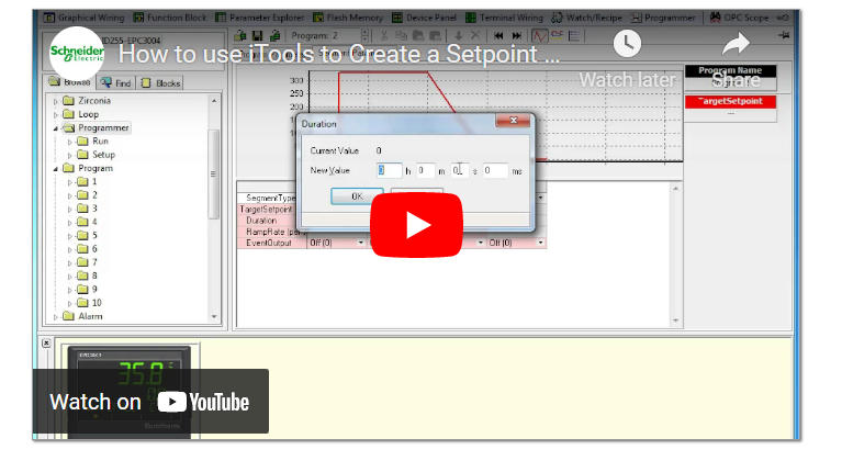 How to: Use iTools to Create a Setpoint Profile for a Eurotherm EPC3000