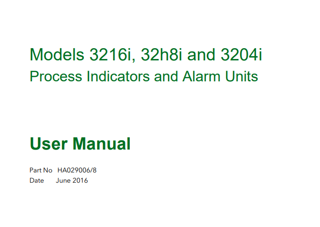 Eurotherm 3216 Manual