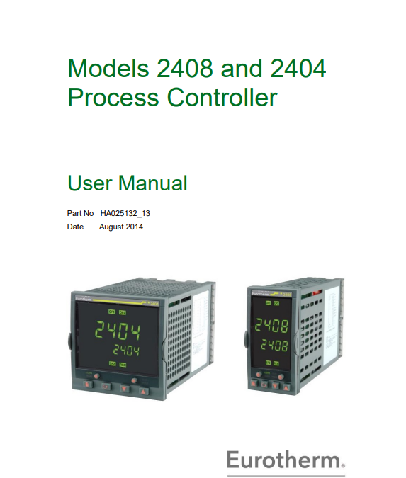 Eurotherm 2404 / 2408 Series Temperature Controller/Programmer Manual