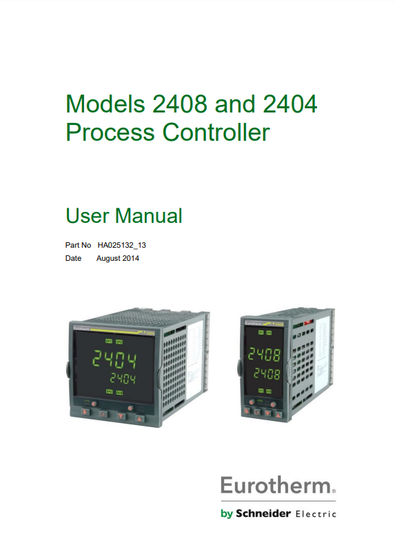 Eurotherm 2404 / 2408 Series Temperature Controller / Programmer Manual