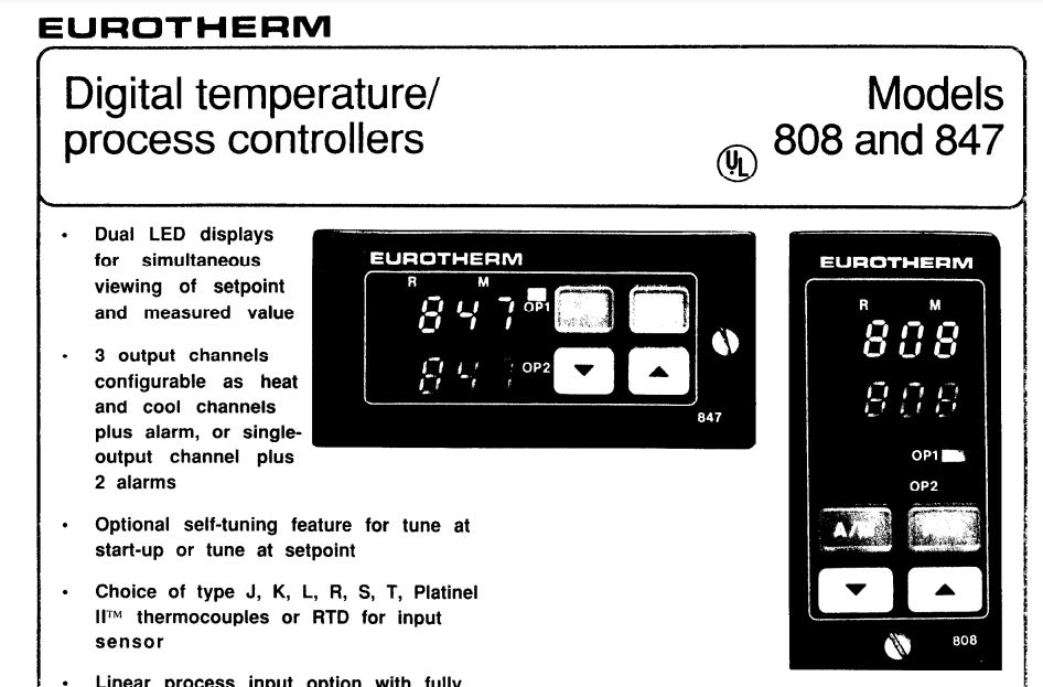 Eurotherm 808 Data Bulletin